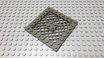 Lego 1 Gitter Platte 8x8 ohne Loch Altdunkelgrau Nummer 4151