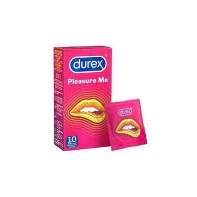 Durex Pleasure Me 10 Stück Kondome gerippt & genoppt Zusätzliche Stimulation