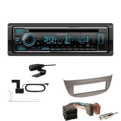 Kenwood 1-DIN Receiver Radio Bluetooth für Renault Twingo II 2007-2014 hellgrau