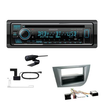 Kenwood 1-DIN Receiver Radio Bluetooth für Seat Leon 2005-2009 anthrazit Canbus