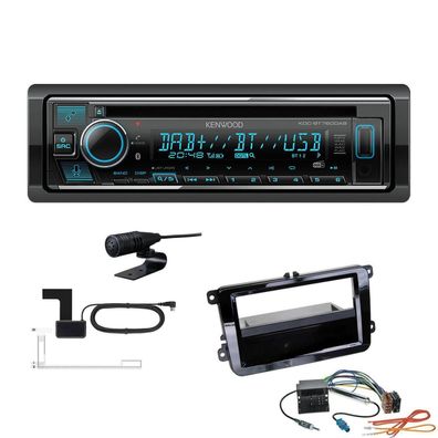 Kenwood 1-DIN Receiver Radio Bluetooth für Volkswagen VW CC ab 2012 piano black