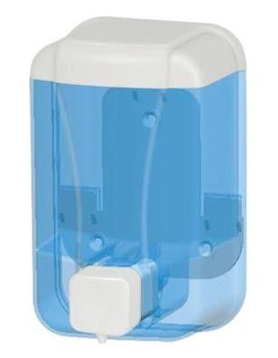 Seifenspender, Flüssigseifenspender Kunststoff Wandmontage 1000 ml blau