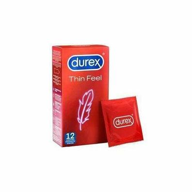 Durex Thin Feel 12 Stk Extra Dünne Kondome für mehr Gefühl 20% dünneres Material