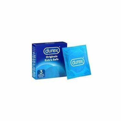 DUREX Extra Safe 3 Stück Kondome, Extra Stark für Analsex