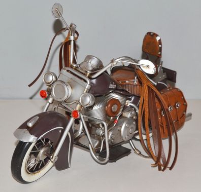 Blechmotorrad Nostalgie Modellauto Oldtimer Indian Chief Motorrad Blech L 31 cm