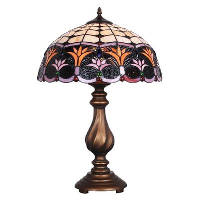 Tiffany Stil Lampe Tischlampe H 61 cm Leuchte Antik Tischleuchte Buntglas Table