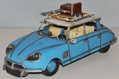 Blechauto Nostalgie Modellauto Oldtimer Marke Citroen DS 19 Dachgepäck L 31 cm