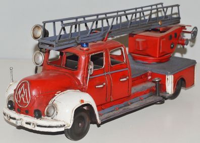 Blechauto Nostalgie Modellauto Oldtimer Marke Magirus-Deutz Feuerwehr L 35 cm