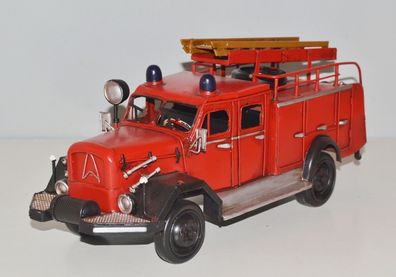 Blechmodell Nostalgie Feuerwehrauto Oldtimer Marke Magirus Deutz TLF 16 L 33 cm