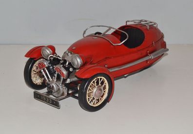 Blechauto Modellauto Oldtimer Automarke Morgan Threewheeler Modell 1933 L 34 cm