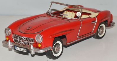 Blechauto Nostalgie Modellauto Oldtimer Marke Mercedes-Benz 190 SL Cabrio L 30cm