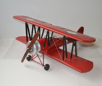 Blechflugzeug Nostalgie Modellflugzeug Blech Oldtimer Marke Avro Tutor L 98 cm