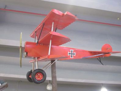 Blechflugzeug Nostalgie Modellflugzeug Oldtimer Marke Fokker Roter Baron L 205cm