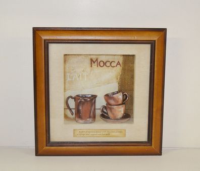 Nostalgie zweidimensionales Bild Collagenbild Cafe Moca H 40cm Retro Vintag-Stil