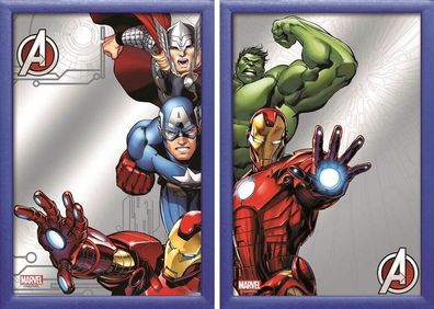 Set: 2 Spiegelbilder Avengers Marvel Film Deko Bild 20x30 cm Hinterglasdruck