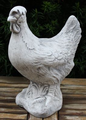 Dekofigur Figur Gartenfigur Tierfigur Vogelfigur Henne Höhe 29 cm Huhn aus Beton