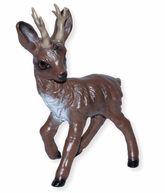 Deko Garten Figur Gartenfigur Tierfigur Rehbock stehend aus Kunststoff H 35 cm