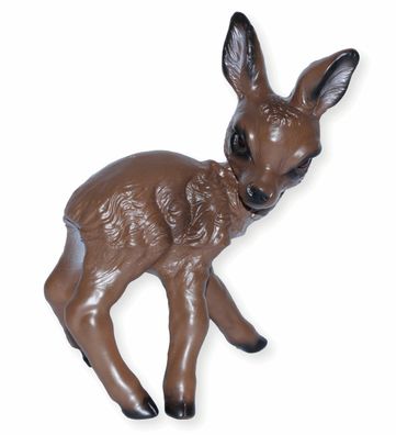 Deko Figur Gartenfigur Tierfigur Rehkitz Bambi stehend aus Kunststoff H 30 cm