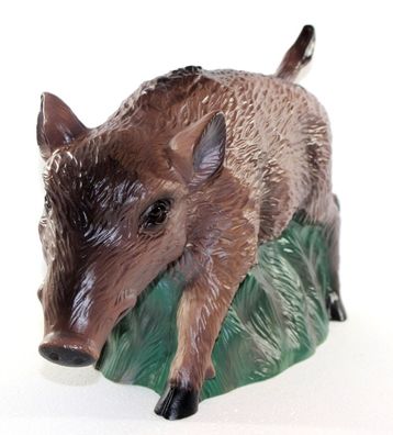 Deko Figur Tierfigur Wildschwein Frischling stehend aus Kunststoff H 24 cm