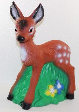 Deko Figur Gartenfigur Tierfigur Rehlein Rehkitz stehend Bambi Kunststoff H 44cm