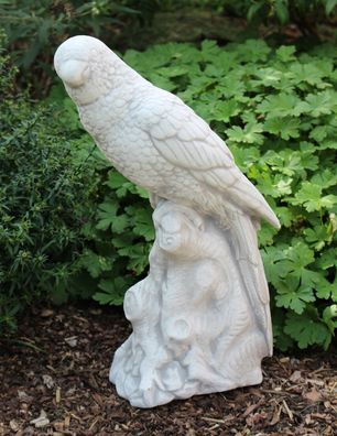 Dekofigur Deko Figur Gartenfigur Tierfigur Papagei H 47 cm Vogelfigur aus Beton