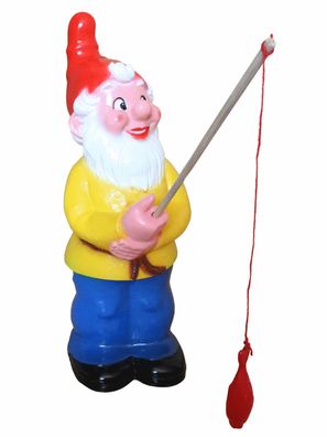 Gartenzwerg Deko Garten H 67 cm Figur Zwerg Angler Riesenzwerg aus Kunststoff