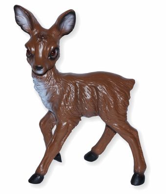 Deko Figur Gartenfigur Tierfigur Reh Rehkitz stehend Bambi Kunststoff H 34 cm