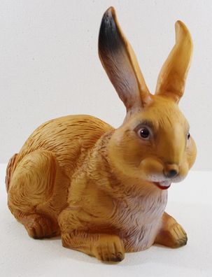 Deko Garten Figur Gartenfigur Tierfigur Hase sitzend aus Kunststoff H 25 cm
