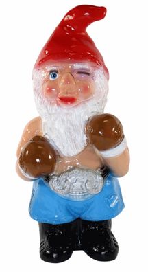 Gartenzwerg Garten Zwerg Figur Boxer aus Kunststoff Höhe 34 cm stehend