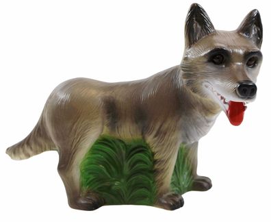Deko Figur böser Wolf Gartenfigur und Märchenfigur Wolf H 20,5 cm stehend