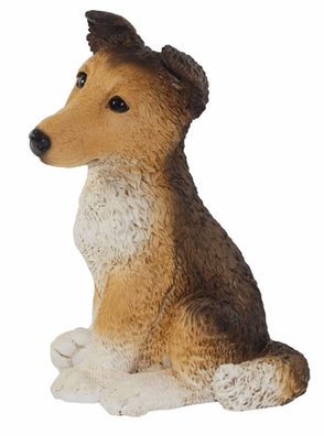 Deko Figur Hund Border Collie Welpe H 27 cm Kollektion Castagna aus Resin