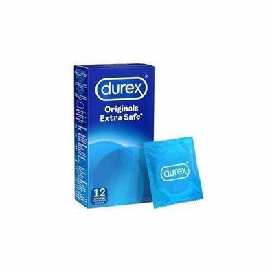 DUREX Extra Safe 12 Stück Kondome, Verhütungsmittel für Analsex, Extra Stark