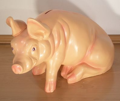 Dekofigur Deko Figur Gartenfigur Tierfigur Schwein Spardose H 37cm aus Kunstharz