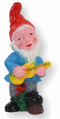 Gartenzwerg mit Gitarre und Bewegungsmelder Happy Birthday Figur Zwerg H 33 cm