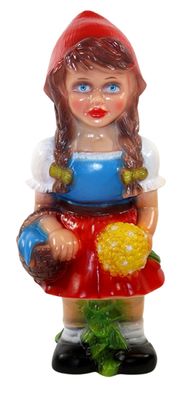 Deko Figur Rotkäppchen Gartenfigur Mädchen Märchen Märchenfigur H 31 cm stehend