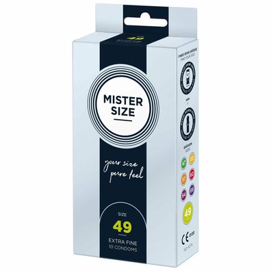 MISTER SIZE 49mm Kondome 10 Stück Passform Kondom Verhütungsmittel