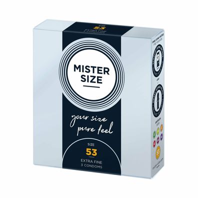 MISTER SIZE 53mm Condoms 3 Stck. Passform Kondome Verhütungsmittel