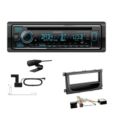 Kenwood Receiver Radio BT DAB für Ford Galaxy Facelift ab 07 schwarz Canbus