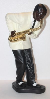 Figur Musiker Saxophonist Höhe ca. 47 cm Dekofigur Band Musiker mit Saxophon