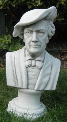 Dekofigur StatueGartenfigur Skulptur Büste Richard Wagner H 44 cm Figur Beton