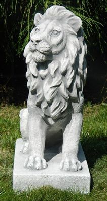 Deko Figur Gartenfigur Löwe rechts blickend H 35 cm Skulptur Statue aus Beton