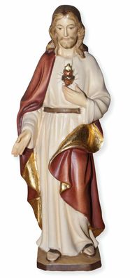 Heiligenfigur Barmherziger Jesus Herz Sacred Heart H 15 cm Statue aus Ahornholz