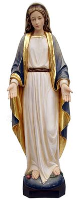 Heiligenfigur Gnadenspenderin Madonna H 20 cm Heilige Maria Holzfigur Holzstatue