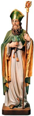 Heiligenfigur Heiliger Patrick von Irland H 12 cm Schutzpatron Statue Holzfigur