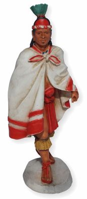 Indianerfigur Indianer Nezahualcoyotl "Hungriger Koyote" H 18,5 cm Castagna