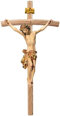Kruzifix Jesus am Kreuz H 20/ 40 cm Holzfigur Holzstatue Statue handgeschnitzt