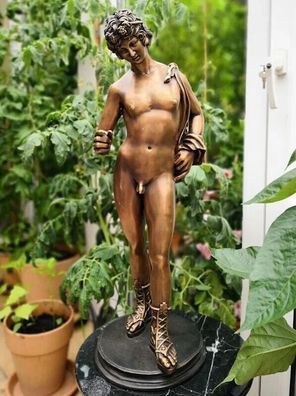 Bronzefigur Bronzeskulptur Bronze Dionysos Gott des Weines H 65 cm Skulptur