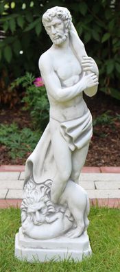 Dekofigur Deko Figur Skulptur Statue Gartendeko Herkules mit Keule H 64cm Beton