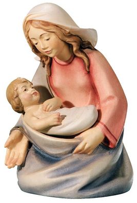 Krippenfigur Leonardo Kollektion Heilige Maria und Jesus Holzfigur aus Ahornholz