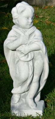 Beton Figur Statue Vierjahreszeiten Winter H 50cm Putte Dekofigur Gartenskulptur